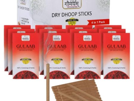 Gaumayam gulab cow dung dhoop sticks (120 Pcs) Online Hot Sale