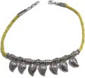 Gurjari Jewellers New YELLOW Thread anklet with attached Leaf Cotton Dori Anklet (Yellow) Sale