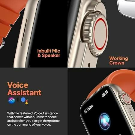 T800 Ultra Smart Watch - Wireless Charging, 1.99  Infinite Display (TPT) Fashion