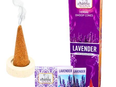 Gaumayam Lavender Flavour Dhoop Cone (120 Cones) Hot on Sale