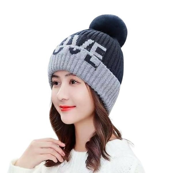 Tomorrow Fashion Woolen Knitted Beanie with Soft Pompom (Size- M) Online now