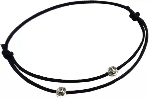 Gurjari Jewellers Thread Anklet Attached Two Round Beads in Tied Thread Cotton Dori Anklet Discount