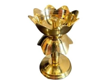 Brass Fancy Kerala Diya Oil Lamp Stand (Single Piece) Fashion