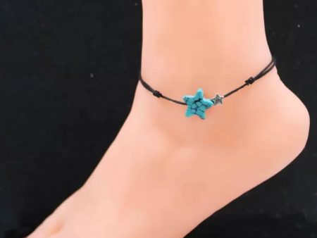 Gurjari Jewellers EvilEye + Oxidised Beads Black Thread Cotton Dori Anklet Fashion