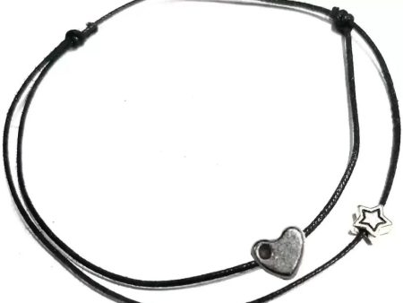 Gurjari Jewellers OXIDISED HEART BEADS Anklet with Cootan Thread for Women & Girl s   NAZARIA Cotton Dori Anklet For Sale