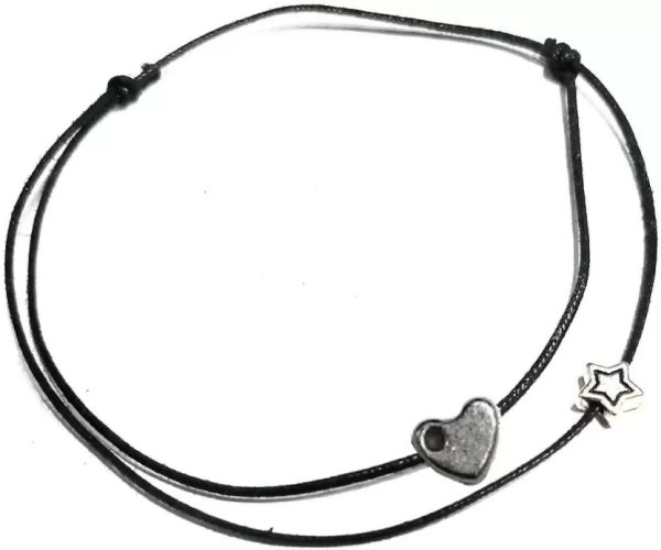 Gurjari Jewellers OXIDISED HEART BEADS Anklet with Cootan Thread for Women & Girl s   NAZARIA Cotton Dori Anklet For Sale