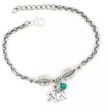 GURJARI JEWELLERS Silver Chain with Turquise+ oxidised Beads Anklets for Girls Metal Anklet For Discount