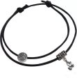 Gurjari Jewellers Two Layer Black Thread Anklet with LOVE BIRD Hanging Cotton Dori Anklet Supply