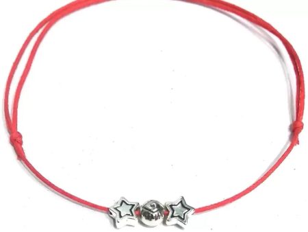 Gurjari Jewellers oxidised Star beads with RED Cottan Thread Adjustable Anklet Cotton Dori Anklet Cheap