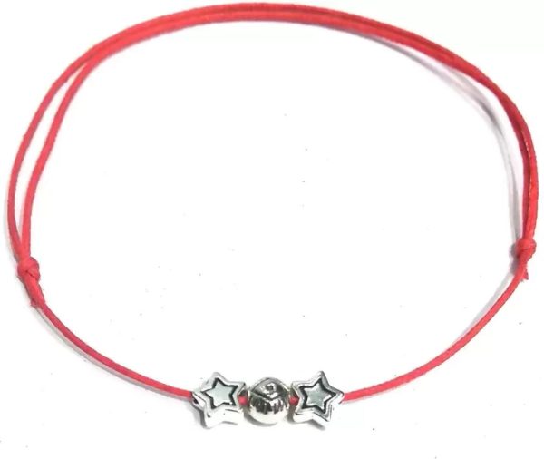 Gurjari Jewellers oxidised Star beads with RED Cottan Thread Adjustable Anklet Cotton Dori Anklet Cheap