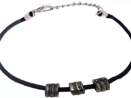 Gurjari Jewellers New Black Thread anklet with Gold OXIDISED + BATI beads for girls and women Cotton Dori Anklet Fashion