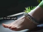 Gurjari Jewellers Oxidised Gungru Metal anklet payal Metal Anklet (Pack of 2) Fashion