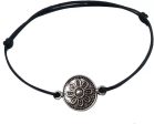 Gurjari Jewellers Gurjari Adjustable Black Thread Anklet with Oxidised Big Brouch for Girls Cotton Dori, Metal Anklet Online Sale