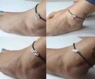 Gurjari Jewellers FLOWER and STAR OXIDISED beads with 3 LAYER BLACK Cottan Thread Adjustable Anklet Cotton Dori Anklet Cheap