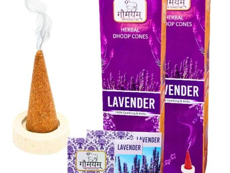 Gaumayam Lavender Flavour Dhoop Cone (240 Cones) Discount