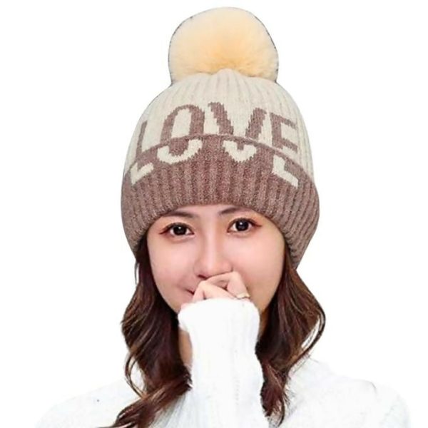 Tomorrow Fashion Woolen Knitted Beanie with Soft Pompom (Size- M) Online now